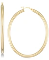 SIMONE I. SMITH POLISHED HOOP EARRINGS IN 18K GOLD OVER STERLING SILVER