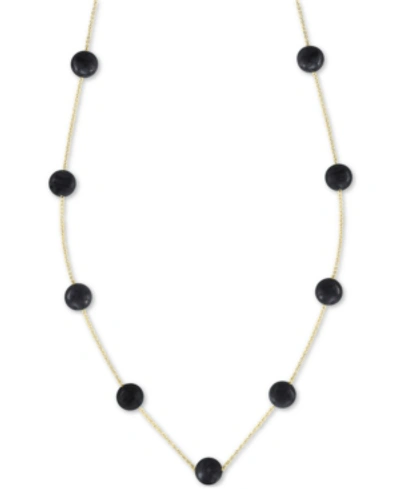 Effy Collection Effy Lapis Lazuli (6mm) 18" Statement Necklace In 14k Gold (also In Onyx)