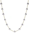 EFFY COLLECTION EFFY GRAY CULTURED FRESHWATER PEARL (5-1/2MM) 18" COLLAR NECKLACE IN 14K WHITE GOLD