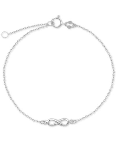 Giani Bernini Infinity Symbol Chain Ankle Bracelet In Sterling Silver