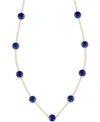 Effy Collection Effy Lapis Lazuli (6mm) 18" Statement Necklace In 14k Gold (also In Onyx) In Lapis Lazuli