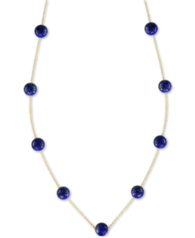 Effy Collection Effy Lapis Lazuli (6mm) 18" Statement Necklace In 14k Gold (also In Onyx)
