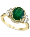 EFFY COLLECTION EFFY EMERALD (2-1/8 CT. T.W.) & DIAMOND (1/2 CT. T.W.) STATEMENT RING IN 14K GOLD