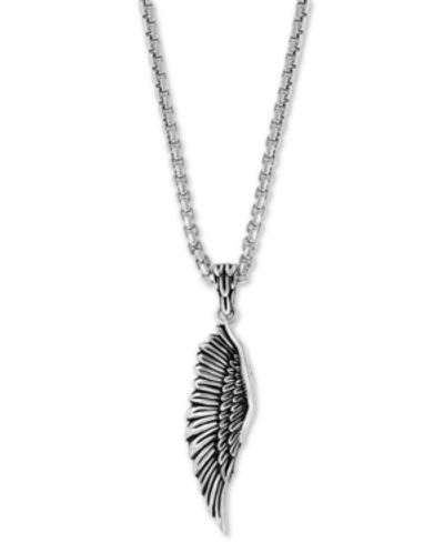 Effy Collection Effy Men's Wing 22" Pendant Necklace In Sterling Silver
