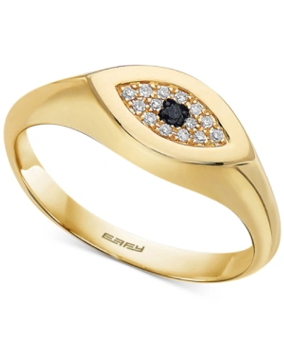 Effy Collection Effy Diamond Accent Evil Eye Ring In 14k Gold In Yellow Gold