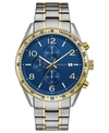 CARAVELLE DESIGNED BY BULOVA MEN'S CHRONOGRAPH TWO-TONE STAINLESS STEEL BRACELET WATCH 44MM