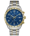 Caravelle Designed By Bulova Men's Chronograph Two-tone Stainless Steel Bracelet Watch 44mm Women's Shoes In Two-tone