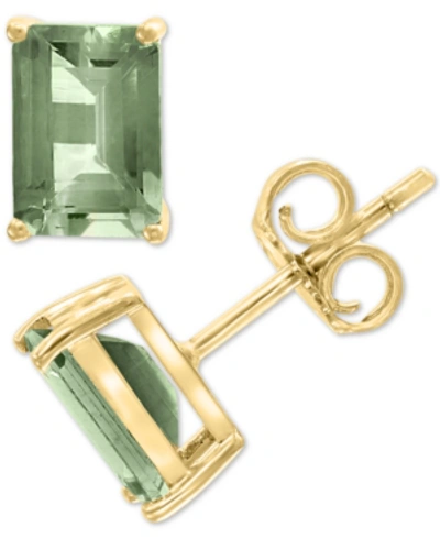 Effy Collection Effy Green Quartz (1-9/10 Ct. T.w.) Stud Earrings In 14k Gold