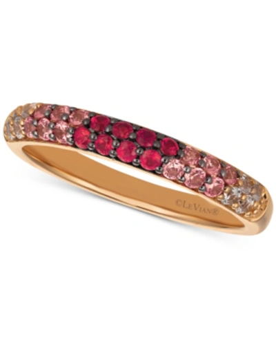 Le Vian Strawberry Layer Cake Multi-gemstone (1/2 Ct. T.w.) Ring In 14k Rose Gold