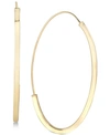 Italian Gold Threader Hoop Earrings In 14k Gold In Gold