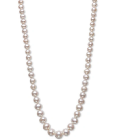 Belle De Mer Cultured Freshwater Pearl (5-10mm) Graduated 18" Strand Necklace In 14k Gold, Created F In White