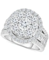 Trumiracle Diamond Halo Cluster Engagement Ring (3 Ct. T.w.) In 10k White Gold In White Gold