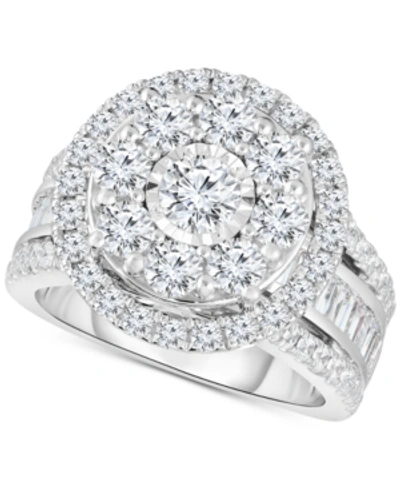 Trumiracle Diamond Halo Cluster Engagement Ring (3 Ct. T.w.) In 10k White Gold
