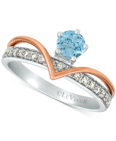 Le Vian Royalty Collection Sea Blue Aquamarine (1/3 Ct. T.w.) & Nude Diamonds (1/3 Ct. T.w.) Statement Ring
