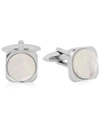 RHONA SUTTON SUTTON STAINLESS STEEL AND STONE CUFFLINKS