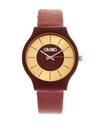 Crayo Unisex Trinity Maroon Leatherette Strap Watch 36mm In Brown