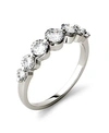 CHARLES & COLVARD MOISSANITE GRADUATED SEVEN STONE BAND 7/8 CT. T.W. DIAMOND EQUIVALENT IN 14K WHITE, YELLOW, OR ROSE 