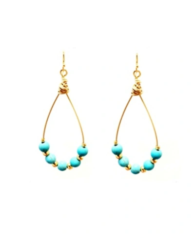 Minu Jewels Adin Hoops In Turquoise