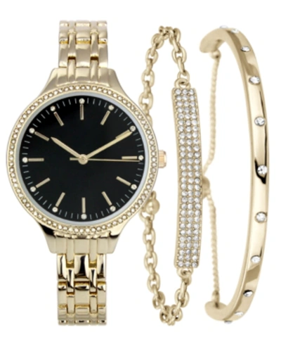 Inc International Concepts Women's Bracelet Watch Set 36mm, Created For Macy's In Gold
