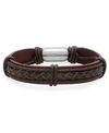 STEELTIME MEN'S LEATHER STRING DESIGN BRACELET