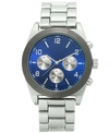 INC INTERNATIONAL CONCEPTS MEN'S SILVER-TONE BRACELET WATCH 49MM, CREATED FOR MACY'S