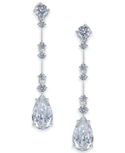 Eliot Danori Danori Cubic Zirconia Teardrop Drop Earrings, Created For Macy's In Silver