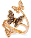 Le Vian Diamond Butterfly Statement Ring (1/2 Ct. T.w.) In 14k Rose Gold In Rose Gold