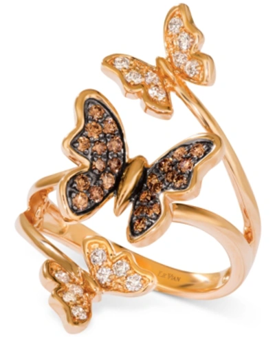 Le Vian Diamond Butterfly Statement Ring (1/2 Ct. T.w.) In 14k Rose Gold
