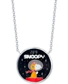 PEANUTS UNWRITTEN ASTRONAUT SNOOPY PENDANT NECKLACE IN FINE SILVER-PLATE, 16" + 2" EXTENDER