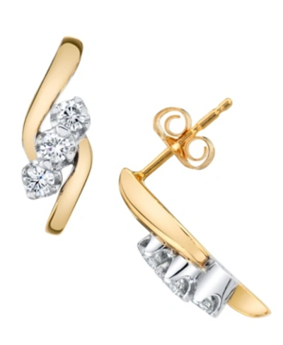 Sirena Diamond (1/3 Ct. T.w.) Earrings In 14k Yellow And White Gold