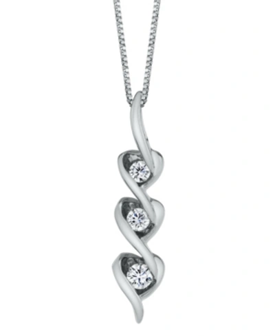 Sirena Diamond (1/8 Ct. T.w.) Heart Pendant In 14k White, Yellow Or Rose Gold In White Gold