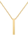Legacy For Men By Simone I. Smith Men's Polished Bar 24" Pendant Necklace In Yellow Ion-plated Stainless Steel In Gold Tone