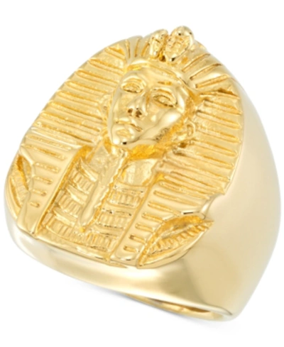 Legacy For Men By Simone I. Smith Men's Pharaoh Ring In Yellow Ion-plated Stainless Steel In Gold Tone
