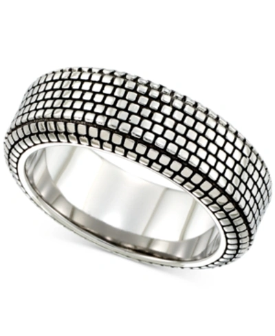Legacy For Men By Simone I. Smithblack Ion-plated Ring In Stainless Steel