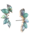 LONNA & LILLY GOLD-TONE STONE CLIMBER EARRINGS