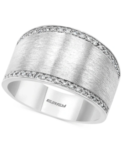 Effy Collection Effy Diamond Satin Finish Statement Ring (1/8 Ct. T.w.) In Sterling Silver