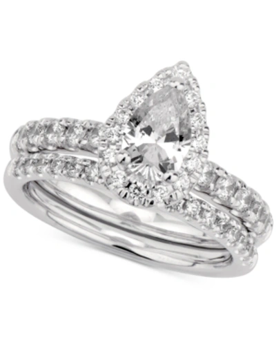 Gia Certified Diamonds Gia Certified Diamond Pear Bridal Set (1-1/2 Ct. T.w.) In 14k White Gold