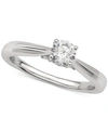 GIA CERTIFIED DIAMONDS GIA CERTIFIED DIAMOND SOLITAIRE ENGAGEMENT RING (1/2 CT. T.W.) IN 14K WHITE GOLD