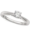 Gia Certified Diamonds Gia Certified Diamond Solitaire Engagement Ring (1/2 Ct. T.w.) In 14k White Gold In White Gold
