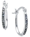 GIANI BERNINI CRYSTAL OVAL HOOP EARRINGS IN STERLING SILVER OR 14K GOLD-PLATED STERLING SILVER. AVAILABLE IN CLEAR