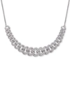 Wrapped In Love Diamond Link Detail 18" Pendant Necklace (1 Ct. T.w.) In Sterling Silver, Created For Macy's In Sterling Silver