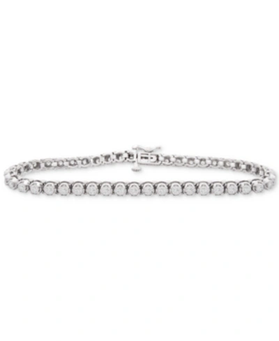Wrapped In Love Diamond Tennis Bracelet (1 Ct. T.w.) In Sterling Silver, Created For Macy's