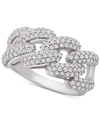 WRAPPED IN LOVE DIAMOND LINK DETAIL STATEMENT RING (1 CT. T.W.) IN STERLING SILVER, CREATED FOR MACY'S