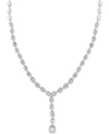 EFFY COLLECTION EFFY HEMATIAN DIAMOND BEADED BAGUETTE CLUSTER 16" LARIAT NECKLACE (3-3/4 CT. T.W.) IN 18K WHITE GOLD