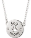 Pet Friends Jewelry Silver-tone Cat Mom Pendant Necklace, 16" + 3" Extender In Silver
