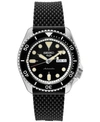 Seiko Men's Automatic Sport Black Silicone Mesh Strap Watch 42.5mm In Black