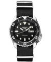SEIKO LIMITED EDITION SEIKO MEN'S AUTOMATIC 5 SPORTS BLACK NYLON STRAP WATCH 42.5MM, CREATED FOR MACY'S