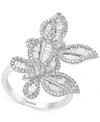 Effy Collection Effy Diamond Butterfly Statement Ring (1-3/8 Ct. T.w.) In 14k White Gold In White Gold