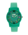 CRAYO UNISEX FESTIVAL TEAL SILICONE STRAP WATCH 41MM