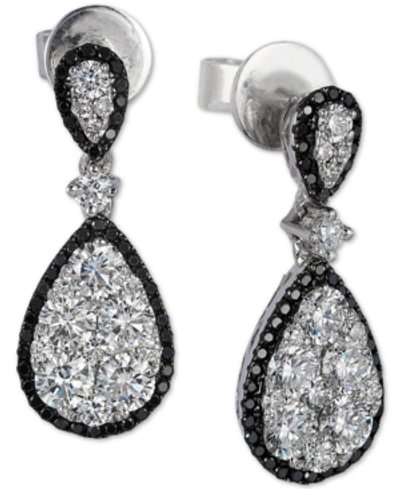 Le Vian Red Carpet Diamond Teardrop Cluster Drop Earrings (1-3/8 Ct. T.w.) In 14k White Gold